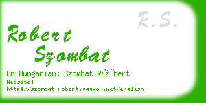 robert szombat business card